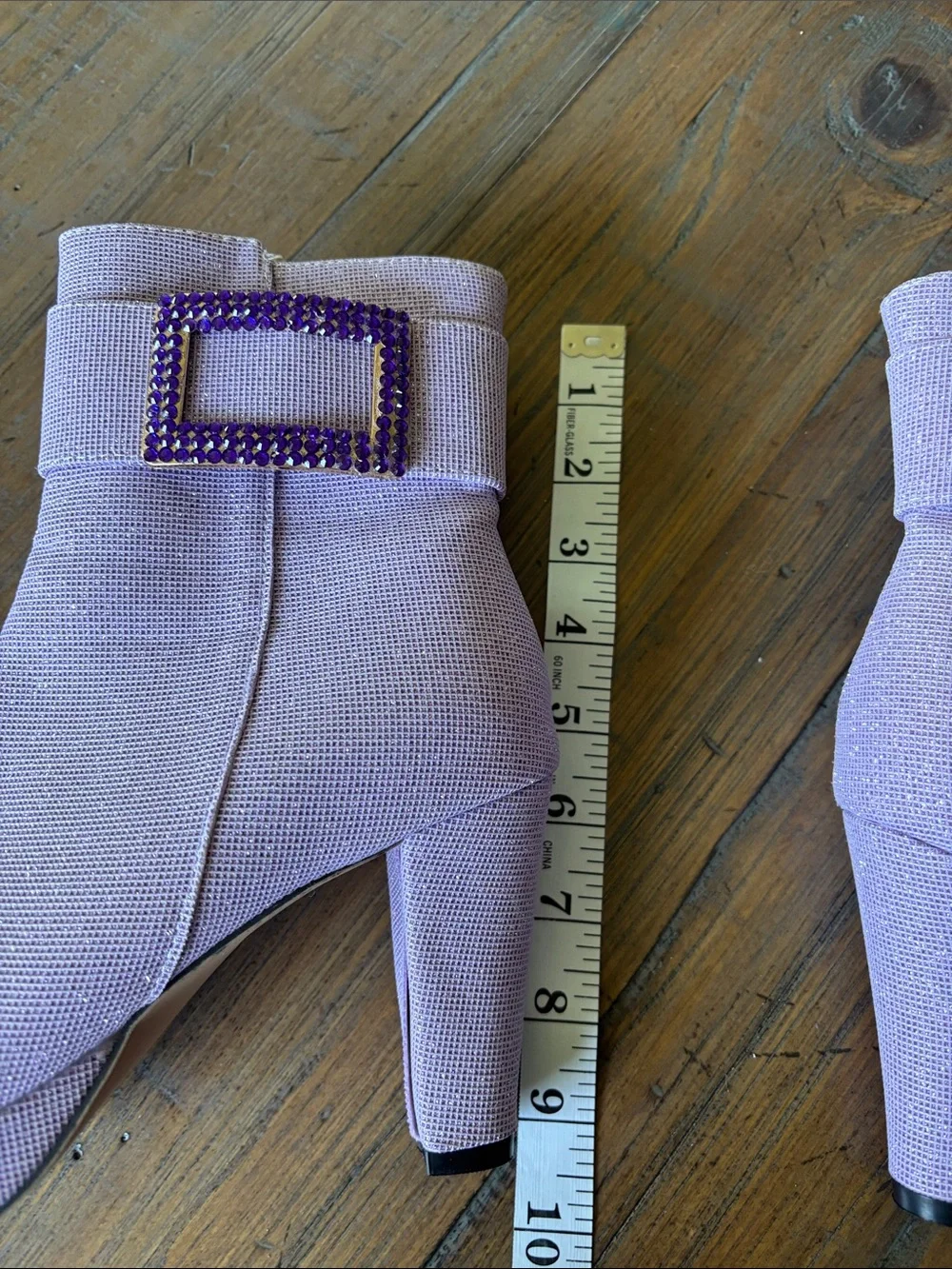 Light purple size 38 soarkle heeled ankle boots